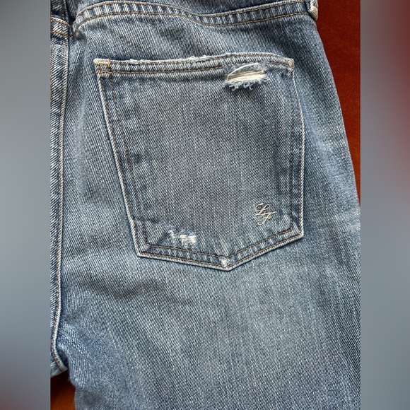 Lovers and Friends Ezra Cropped Embroidered Denim in Rivo Alto. Raw hem. Sz 27 - Picture 4 of 12